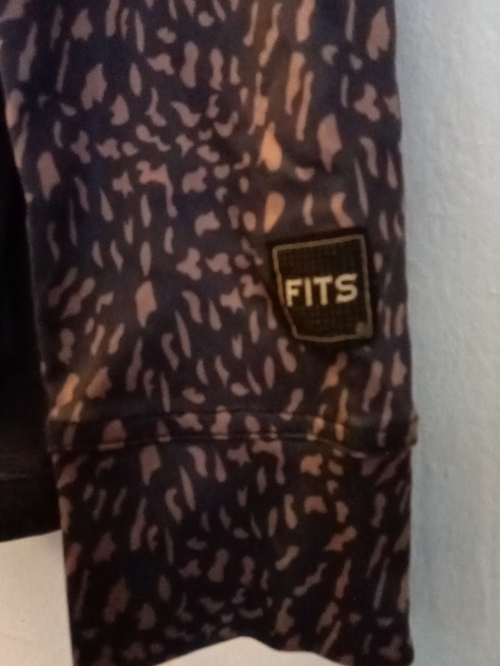 Brown Patterned Quarter-Zip Jacket - Picture 3 of 4